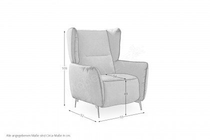 Lennja von Skandinavische Möbel - Ohrensessel olive