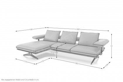 KOINOR Hoover - Ledersofa links reno