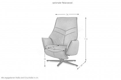 1077 von Himolla - Ledergarnitur lachs
