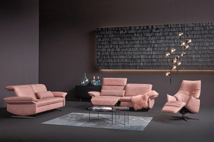 1077 von Himolla - Ledergarnitur lachs