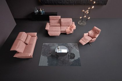 1077 von Himolla - Ledergarnitur lachs