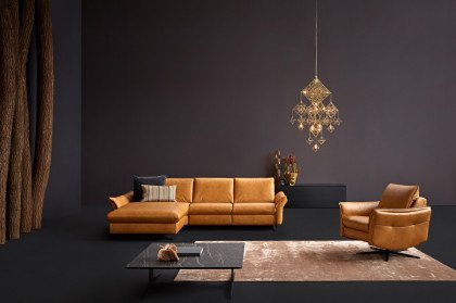 1178 von Himolla - Ledersofa Ausführung links mais