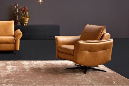 1178 von Himolla - Ledersofa Ausführung links mais