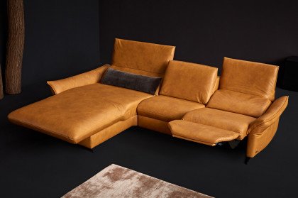 1178 von Himolla - Ledersofa Ausführung links mais