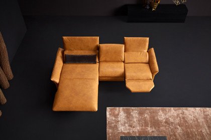 1178 von Himolla - Ledersofa Ausführung links mais