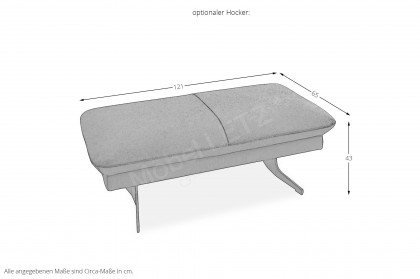 Aranca von Himolla - Polstergarnitur links bleu