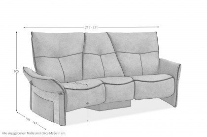 Varia 4936 von Himolla - Heimkino-Sofa fango