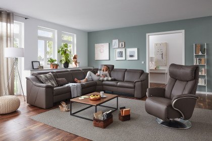 Flow von Himolla - Eckcouch rechts schlamm