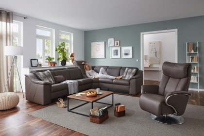 Flow von Himolla - Eckcouch rechts schlamm