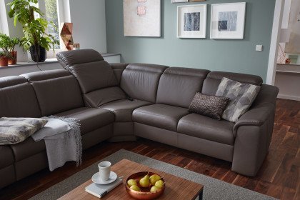 Flow von Himolla - Eckcouch rechts schlamm