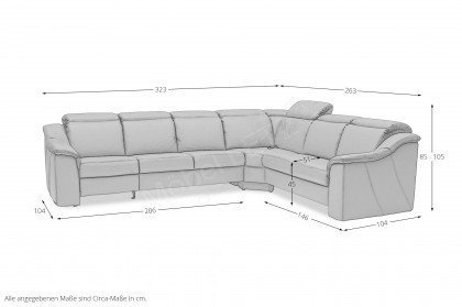 Flow von Himolla - Eckcouch rechts schlamm