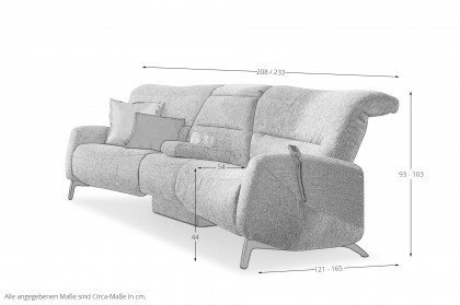 Recreo von Himolla - Trapezsofa silber