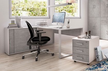 home.office von Röhr-Bush - Schreibtischset mit Anstellregal