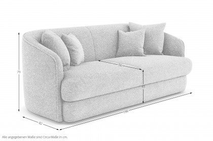 Modena-LE23 von Schröno - Polstersofa orange gemustert