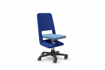 S9 von moll - Schreibtischstuhl indigoblau mit hellblauem Sitz