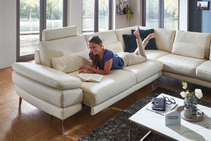 Civita von Polinova - Ledergarnitur Variante rechts white