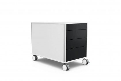 C8 von moll - Schreibtischcontainer weiß-schwarz