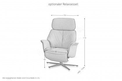 1378 von Himolla - Ledergarnitur cool