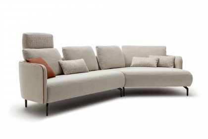 CR.470 von creation by Rolf Benz - Eckgarnitur rechts hellelfenbein