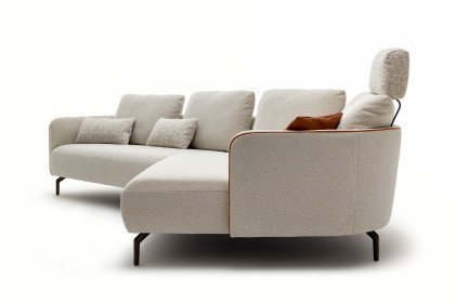 CR.470 von creation by Rolf Benz - Eckgarnitur rechts hellelfenbein