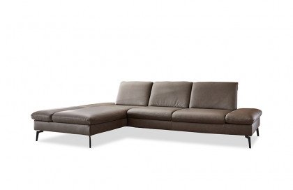PN-IN23099 von Polinova - Ledersofa Ausführung links greystone