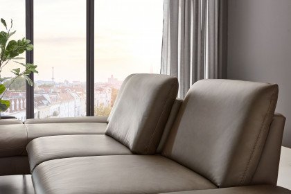 PN-IN23099 von Polinova - Ledersofa Ausführung links greystone