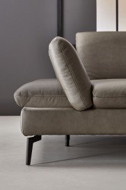 PN-IN23099 von Polinova - Ledersofa Ausführung links greystone