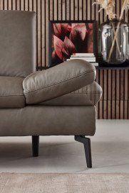 PN-IN23099 von Polinova - Ledersofa Ausführung links greystone