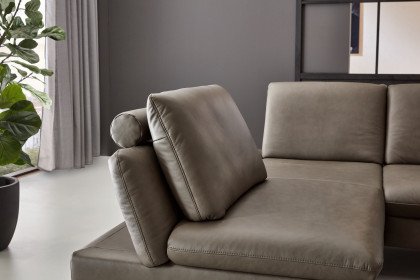 PN-IN23099 von Polinova - Ledersofa Ausführung links greystone
