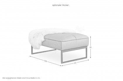 9360 von Himolla - Eckgarnitur rechts bright