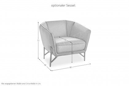 Venere von Calia Italia - Ledersofa cognac