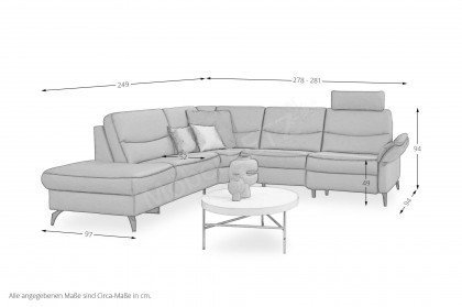 1468 von Himolla - Ecksofa Ausführung links ranger