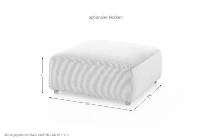 MR Lucia von Musterring - Ecksofa Variante links snow