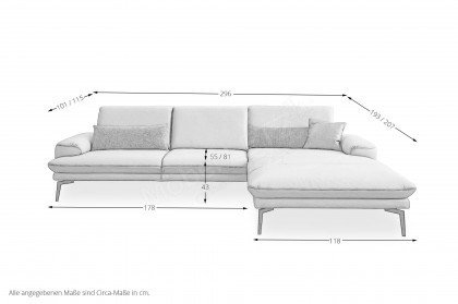 9455 von Himolla - Ledersofa rechts island
