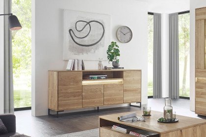 TEXAS von Quadrato - Sideboard Wildeiche mit sandgestrahlter Griffmulde