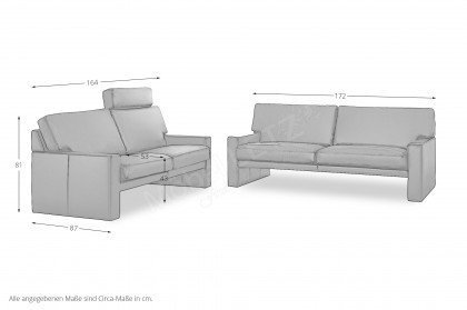 CL 200 von Erpo Polstermöbel - Leder-Duo schwarz