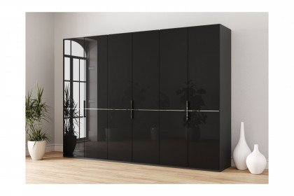 Imola W von Gallery M - Drehtürenschrank mit Glasfront graphit