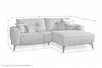 Alika von ADA Mindful Living - Eckgarnitur rechts terra