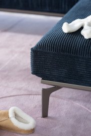 Draba von ADA Mindful Living - Ecksofa rechts steel-blue