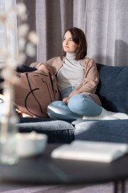 Draba von ADA Mindful Living - Ecksofa rechts steel-blue