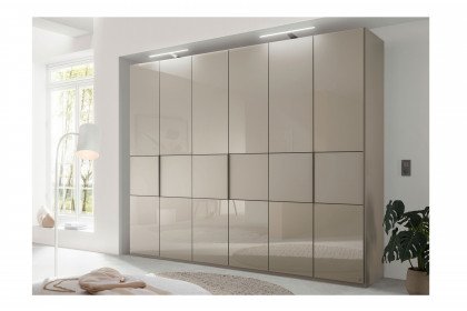 Avignon von LEONARDO living - Kleiderschrank Grauglas matt und glänzend