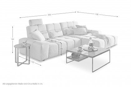 MR Marlo von Musterring - Polsterecke Ausführung rechts beige