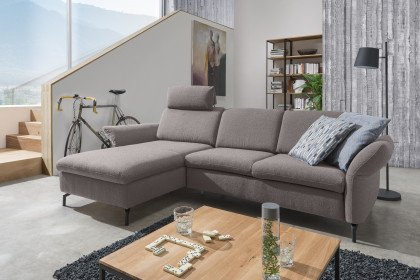 Domino von ADA Mindful Living - Ecksofa links platinium-grey