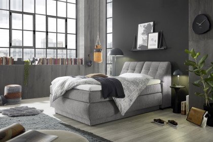 Fairfield von set one by Musterring - Boxspringbett 140 KT3 mit Stauraum taupe