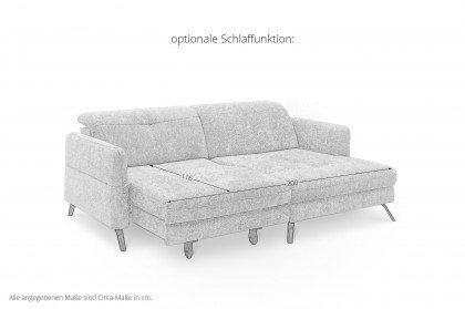 SO 4400 von set one by Musterring - Ecksofa Variante rechts eisblau