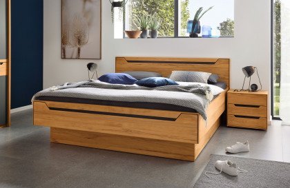 Incasa Onema von Decker - Bett Kernbuche natur mit Zierausfräsungen