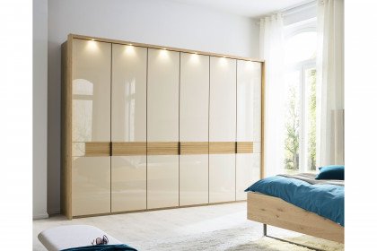 San Francisco von Musterring - Schrank Eiche bianco - Glas champagner