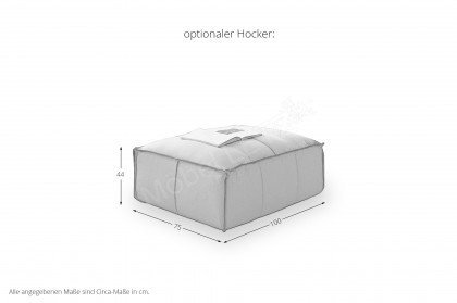Vola-LE24 von designwerk - Ledergarnitur rechts dijon