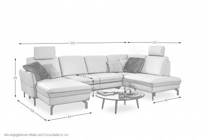 PN-EM24097 von Polinova - Wohnlandschaft Variante rechts silver
