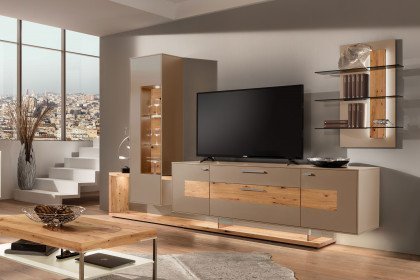 Media-Concept-living von Gwinner - Wohnwand MC968K fango/ Balkeneiche Honig